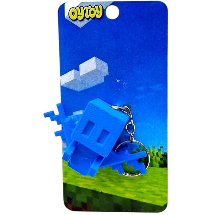 Брелок (3D друк) Minecraft Allay / Збирик Keychain, Блакитний
