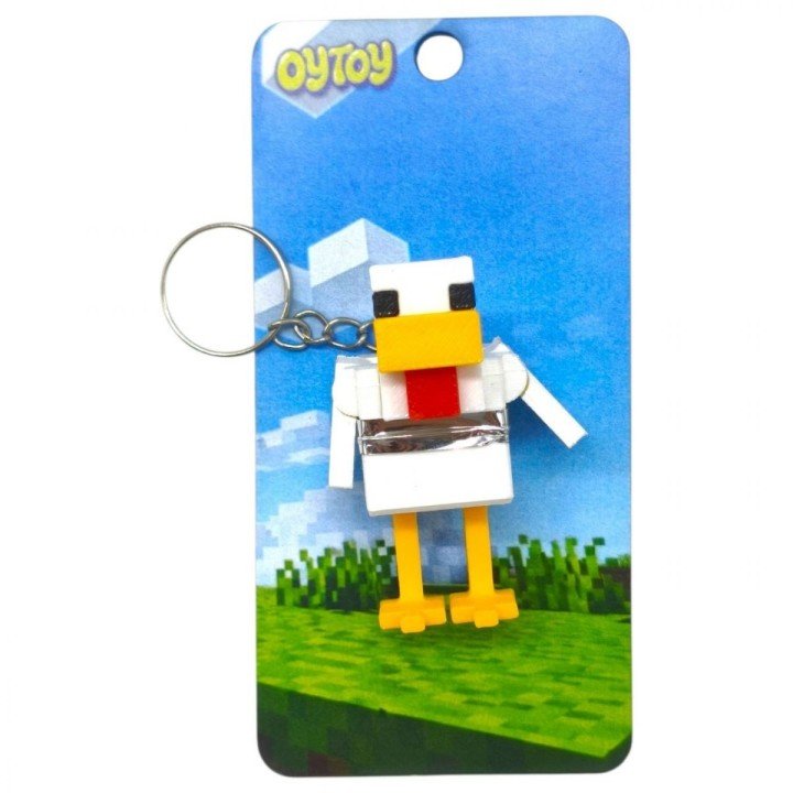 Брелок 3D друк "Minecraft Chicken/ Курка"