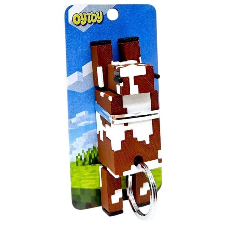 Брелок (3D друк) Minecraft Cow / Корова, Стандартна