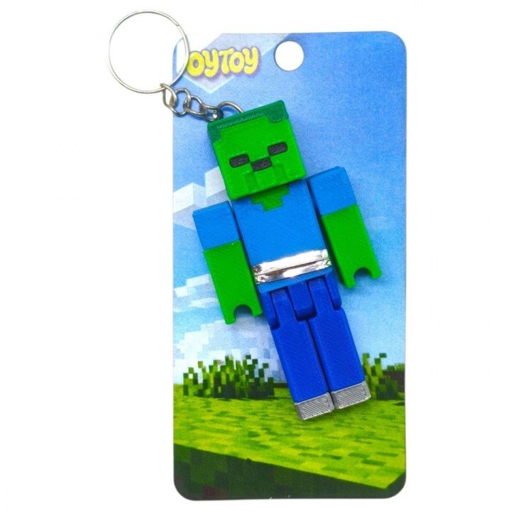 Брелок 3D друк "Minecraft Zombie / Зомбі"