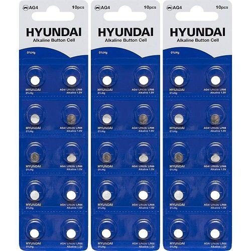 Батарейка HYUNDAI AG4 Blister 10 "таблетка" (ціна за 1 блістер - 10 батарейок)