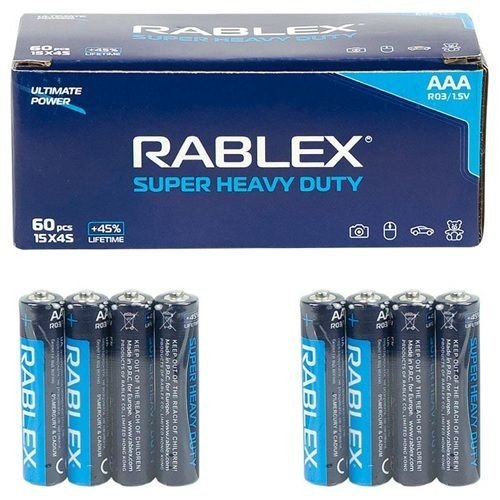 Батарейка RABLEX R03 ААА 1.5V сольова (ціна за 1 спайку - 4 шт)