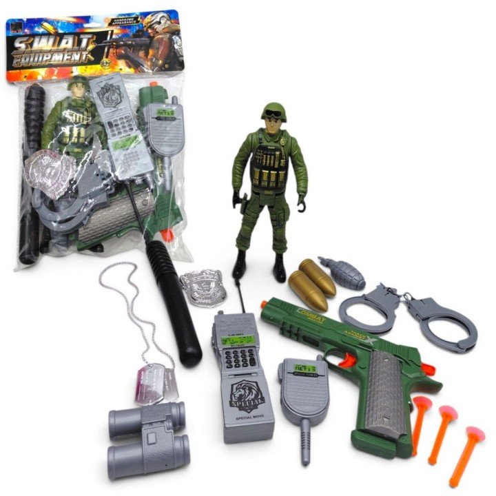 Військовий набір SWAT Equipment з фігуркою військового та пістолетом