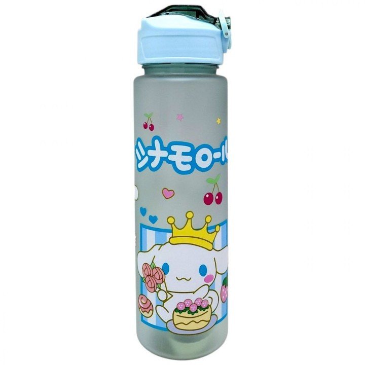Пляшка для води "Sanrio: Cinnamonroll" місткість: 750 мл, пластикова, трубочка, ремінець, в пакеті (БЛАКИТНИЙ)