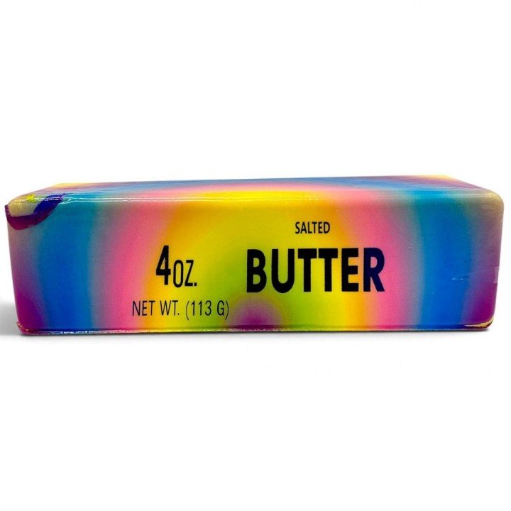Сквіш антистрес Масло 13см райдужне