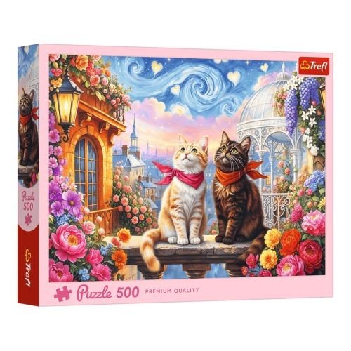 Пазли - 500 елм. - "Люблячі котики" Trefl