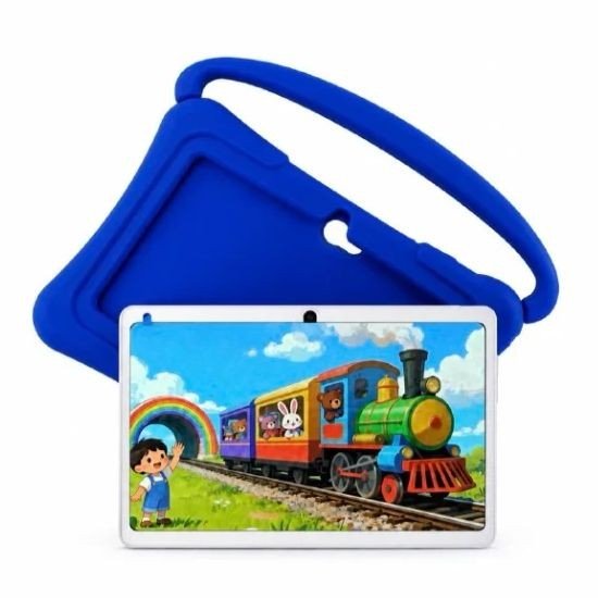 Планшет 4/32 GB памяті, ігри, камера, Wi-Fi, Bluetooth, захисна плівка, стилус, чохол (СИНІЙ)