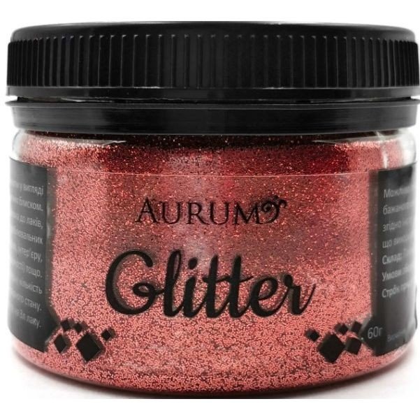 Декоративні блискітки Глітер Aurum Червоний 60 г