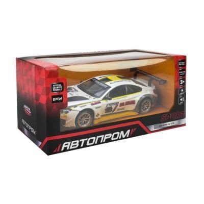 Машина металева АВТОПРОМ на батарейках 1:24 BMW M6 GT3 зі звуками, світлом