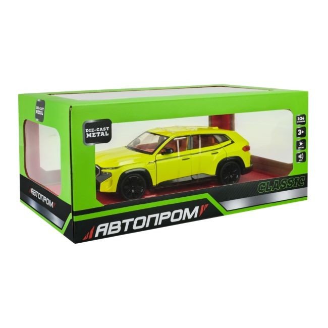 МАШИНА МЕТАЛЕВА "АВТОПРОМ" 1:24 BMW XM (САЛАТОВИЙ)