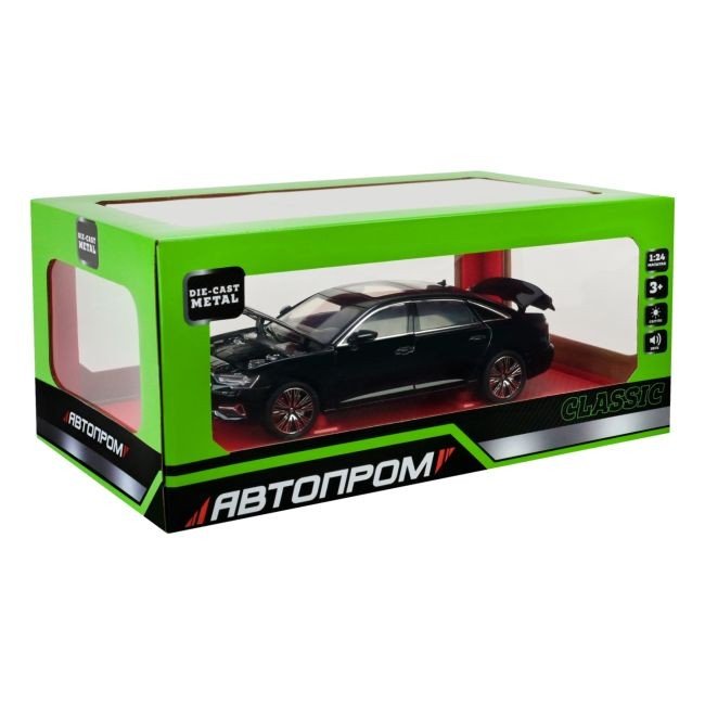 МАШИНА МЕТАЛЕВА "АВТОПРОМ" 1:24 AUDI A6L (ЧОРНИЙ)