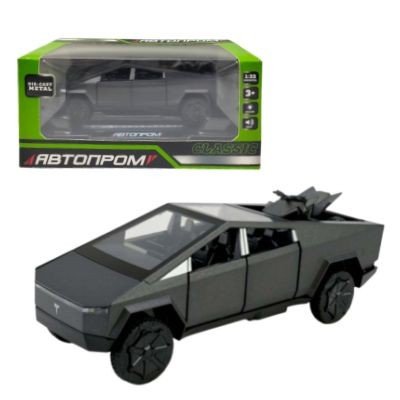 МАШИНА МЕТАЛЕВА 1:32 TESLA PICKUP TRUCK BEACH (СІРИЙ)