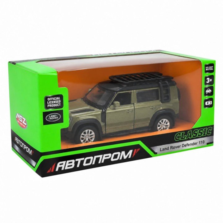 Машинка металева "АВТОПРОМ. Land Rover Defender 110" (БОЛОТНИЙ)