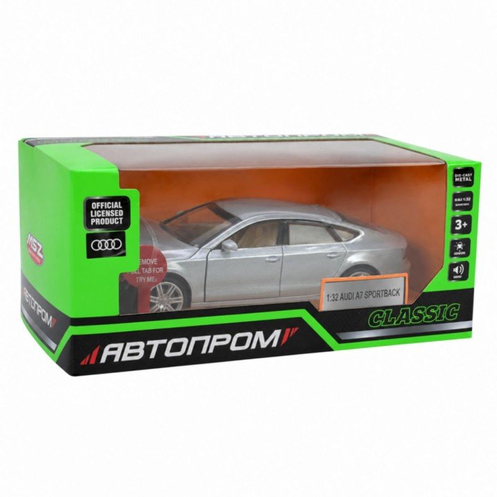 МАШИНА МЕТАЛЕВА "АВТОПРОМ" 1:32 AUDI A7 SPORTBACK (СІРИЙ)