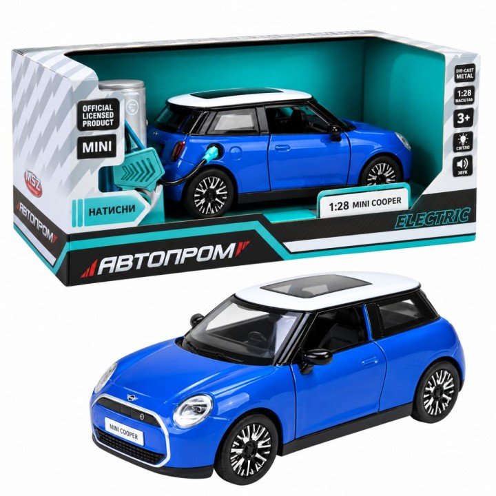 МАШИНА МЕТАЛЕВА "АВТОПРОМ" 1:36 MINI COOPER (СИНІЙ)