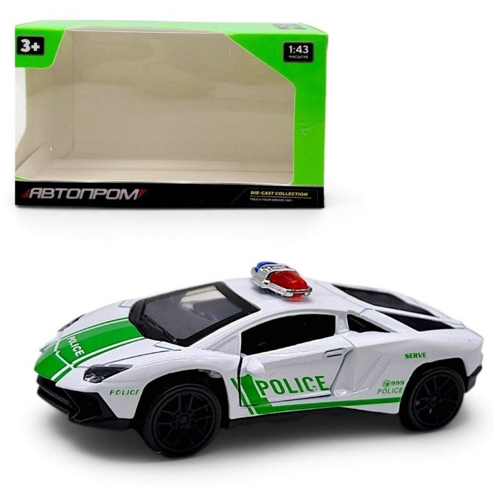 МАШИНА МЕТАЛЕВА "АВТОПРОМ" POLICE (БІЛИЙ)