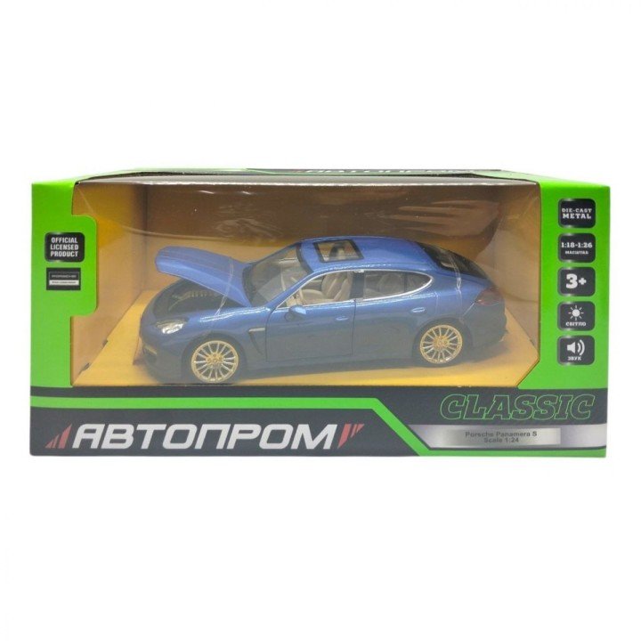 МАШИНА МЕТАЛЕВА "АВТОПРОМ" 1:24 PORSCHE PANAMERA S (СИНІЙ)