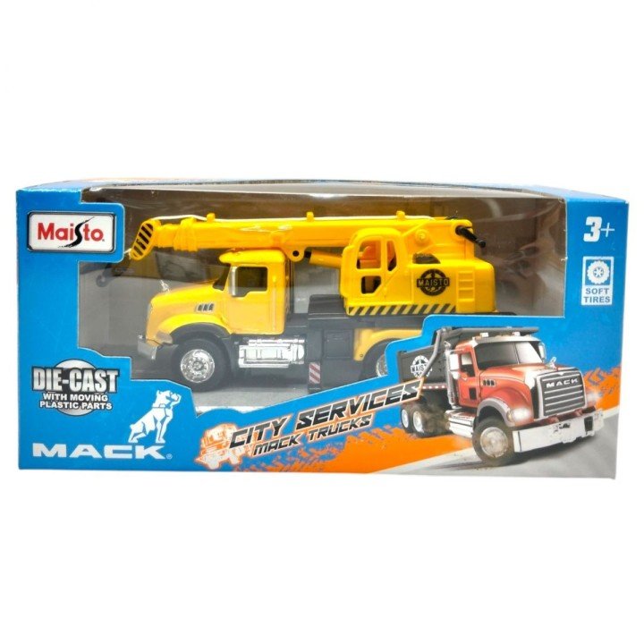 Машинка іграшкова "City Services- Mack Trucks:Кран" (ЖОВТИЙ)