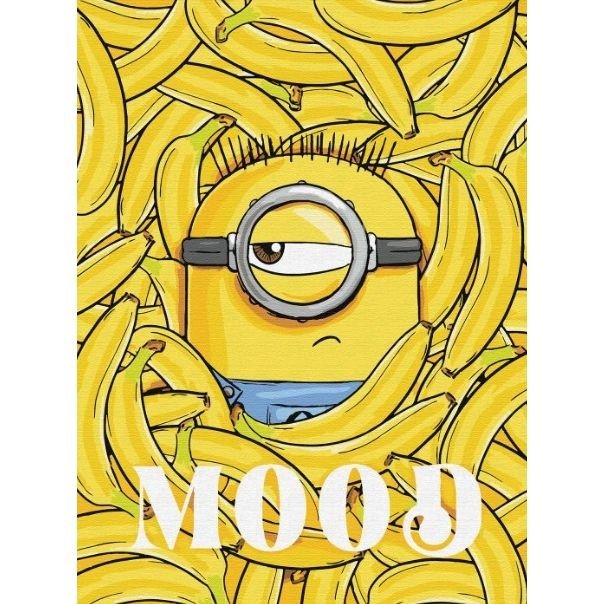 Картина по номерах для дітей UN "Minions: Банановий настрій" 30х40см