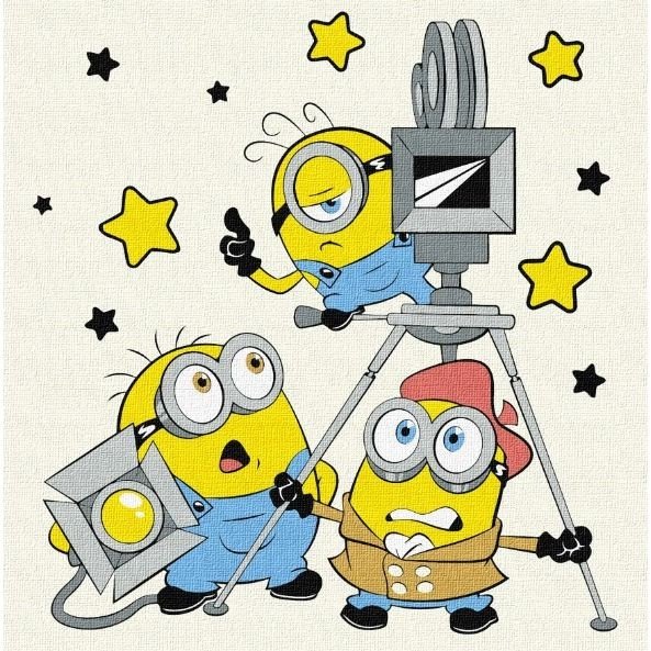 Картина по номерах для дітей UN "Minions: Зйомки фільму" 25х25см