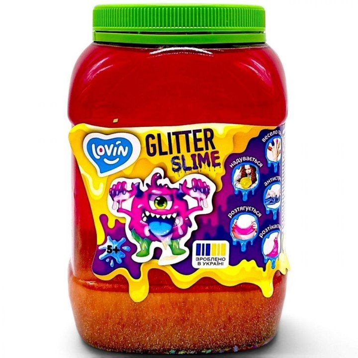Слайм-антистрес "Lovin: Big slime", 1150 мл, ЧЕРВОНИЙ