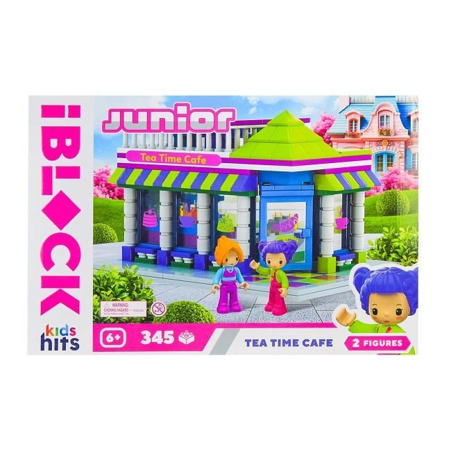 Конструктор IBLOCK JUNIORЧайне Кафе,, 343дет., у короб. 37,5*25,5*6 см