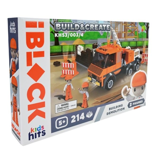 Конструктор IBLOCK JUNIOR 214дет, короб. 32*5*21,5см