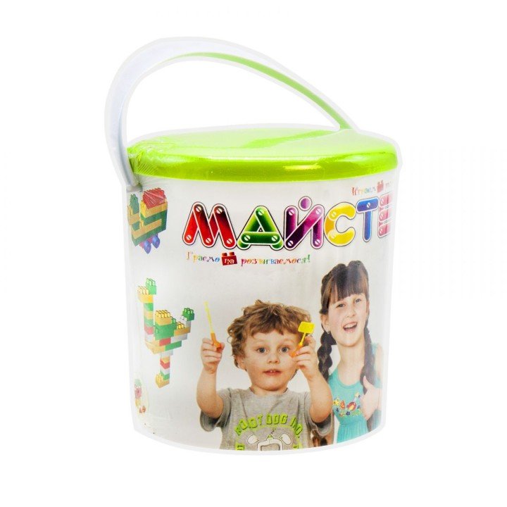 Конструктор "Майстер", в відрі, 66 деталей