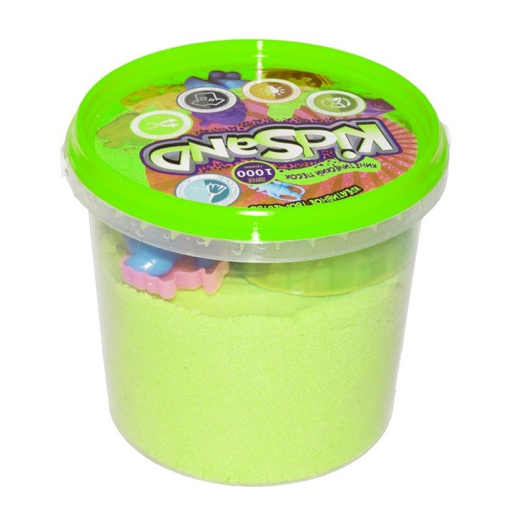 Кінетичний пісок "KidSand", салатовий, 1000 г