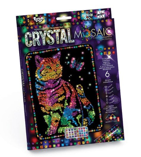 Набір для креативної творчості "CRYSTAL MOSAIC", "Кіт"