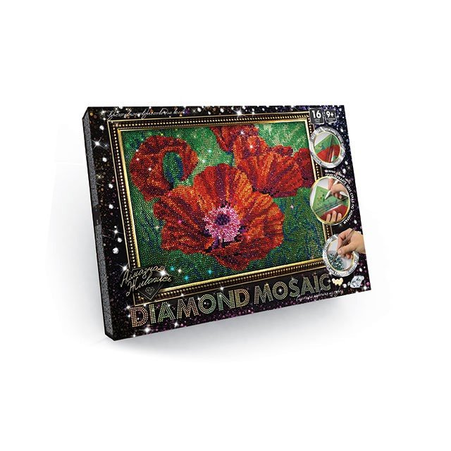 Алмазна живопис "DIAMOND MOSAIC", "Мак"