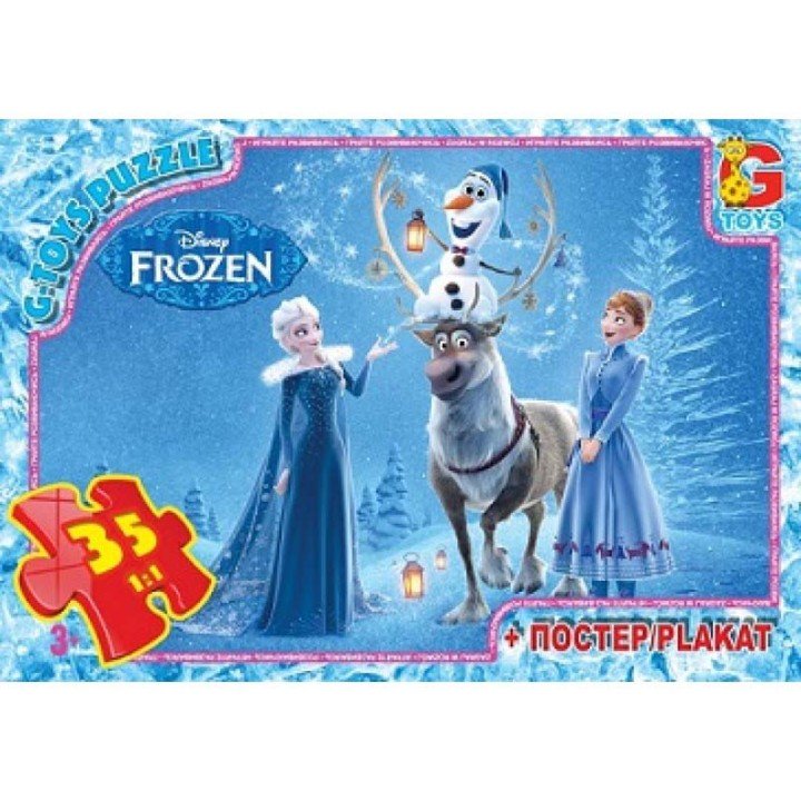 Пазли "Холодне серце", 35 елементів + плакат