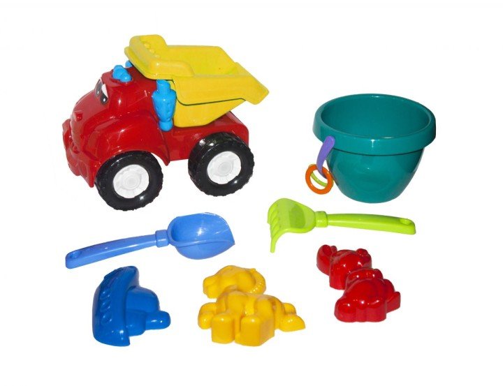 Машина "Смайл самоскид" №3 (червона) з пісочним набором