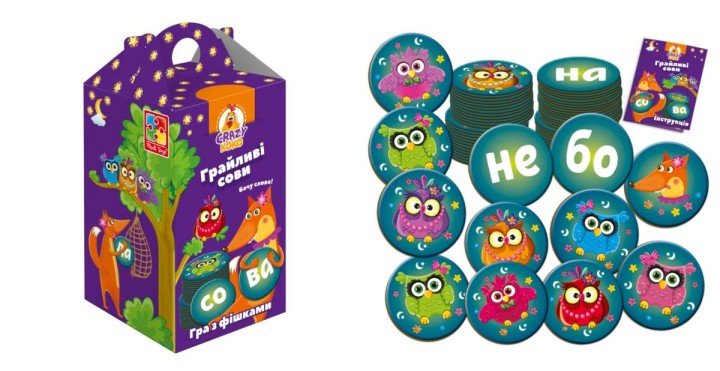 Настільна гра "Очманілі сови. Бачу слово!" (Укр)