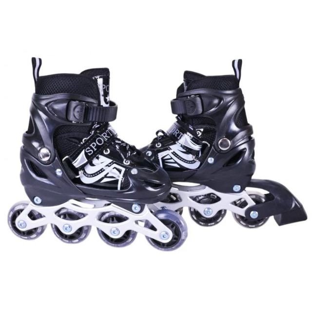 Роликові ковзани  розмір S (30-33) колеса PVC (ЧОРНІ)