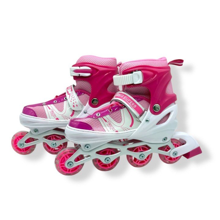 Ролики колеса PVC розмір L (38-41) в сумці (РОЖЕВІ)