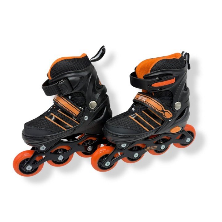 Роликовi ковзани розмір S (30-33) колеса PU 1 світло у сумці (ПОМАРАНЧЕВІ)