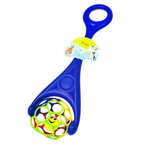 Каталка з кулькою-брязкальцем "Oball" (синя)
