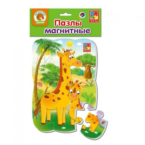 Магнітні пазли "Жирафики", 12 деталей (укр)