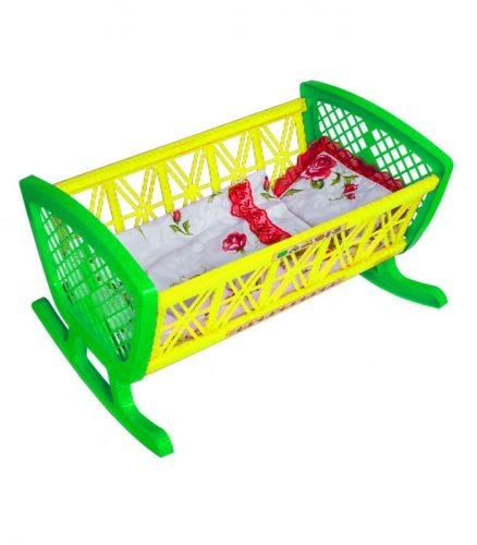 Ліжечко з постіллю зелена.