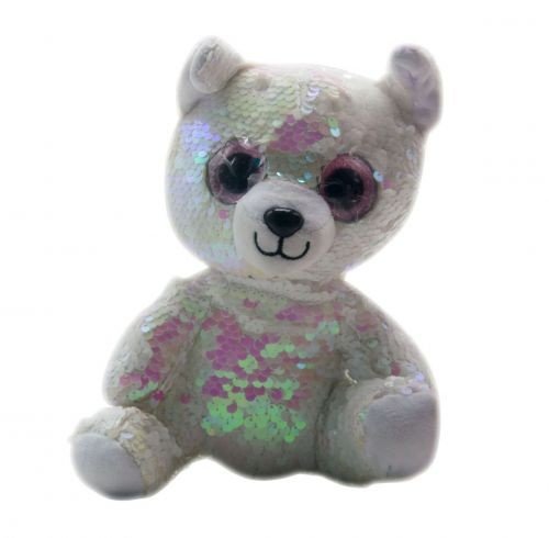 М'яка іграшка "Глазастік" в пайєтках (ведмідь)
