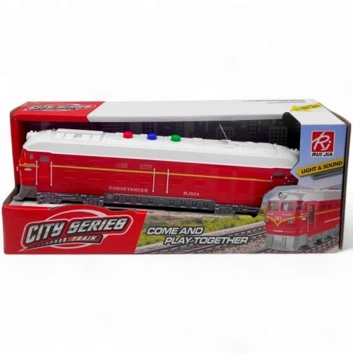 Потяг інерційний, озвучений, зі світлом, в коробці (26,2*7,5*10,5 см)