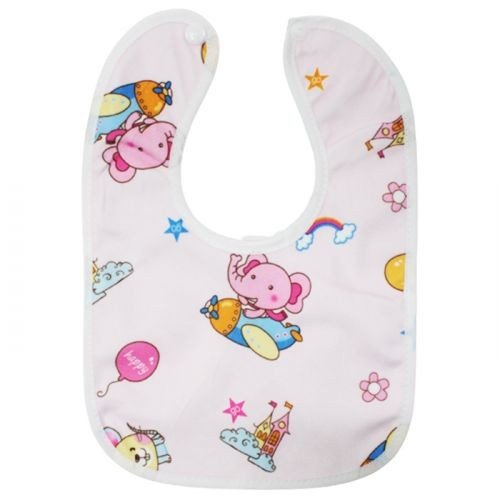 Слинявчик на кнопці "Слоненятка", рожевий