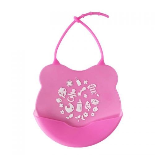 Слинявчик силіконовий, рожевий