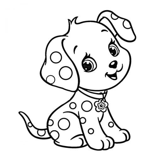 Розпис по полотну "Песик"