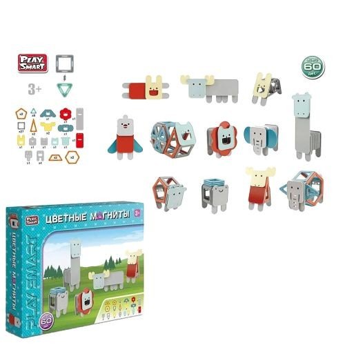 Конструктор магнітний "Play Smart" (тварини)