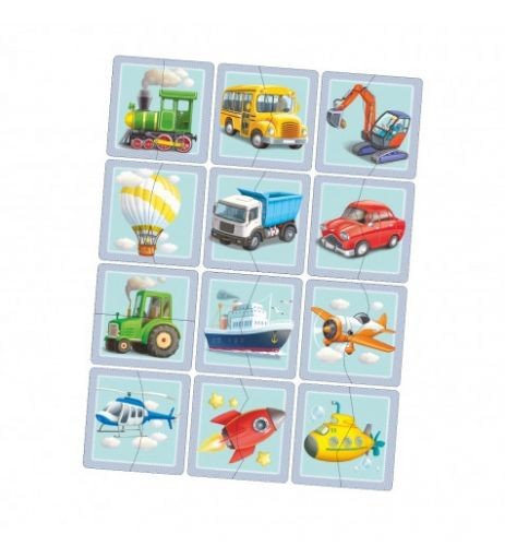 Пазл "Половинки. Види транспорту"