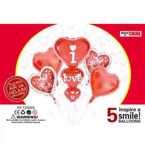 Набір надувних куль "Сердечки"