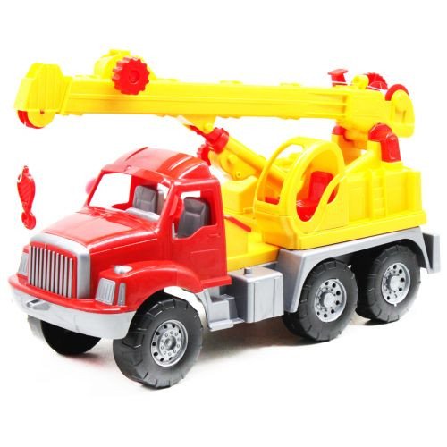 Машинка "Автокран Магірус" (червона)