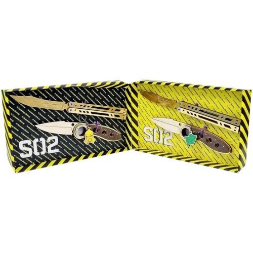 BOX Сувенірні ножі "Метелик LEGACY & Викидуха фліп BLACK"